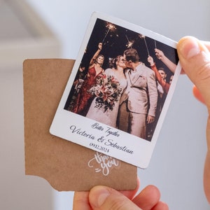Custom Photo Magnets – Personalized Fridge Magnets - Wedding Favors - Refrigerator Magnet Gifts - Rectangle Picture Magnet