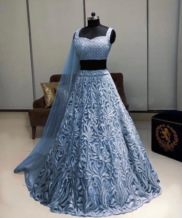 Bridal Net Lehenga Choli Indian Designer Bridesmaid Lengha Etsy