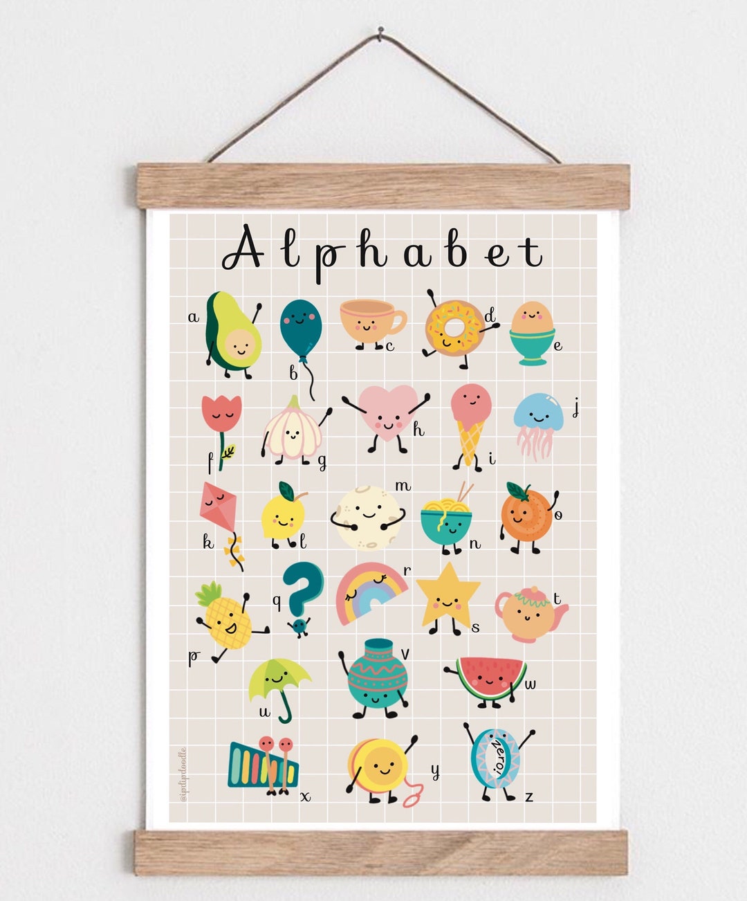 Alphabet Poster ABC Nursery Decor Nursery Wall Art Printable Kids ...