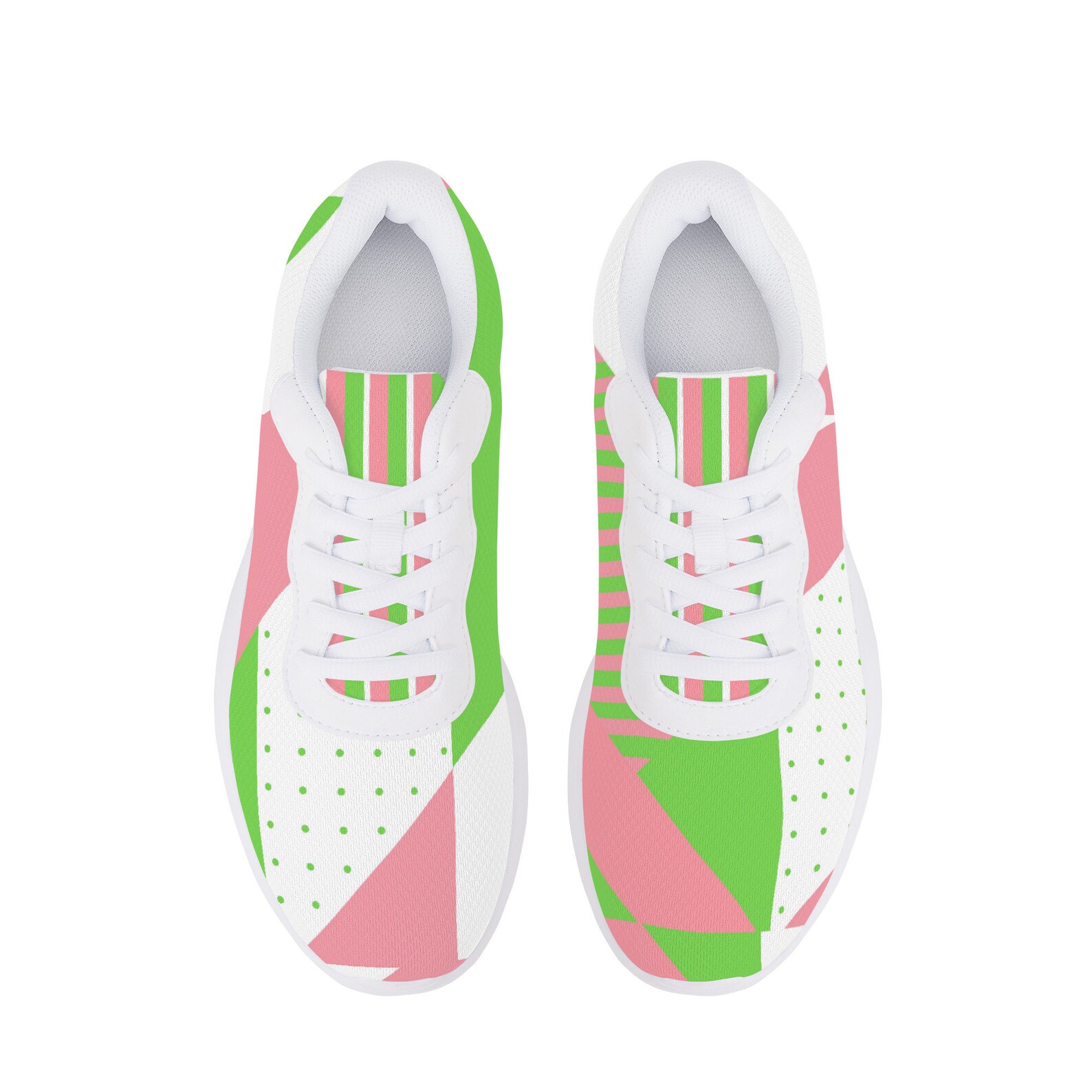 neon pink and green sneakers