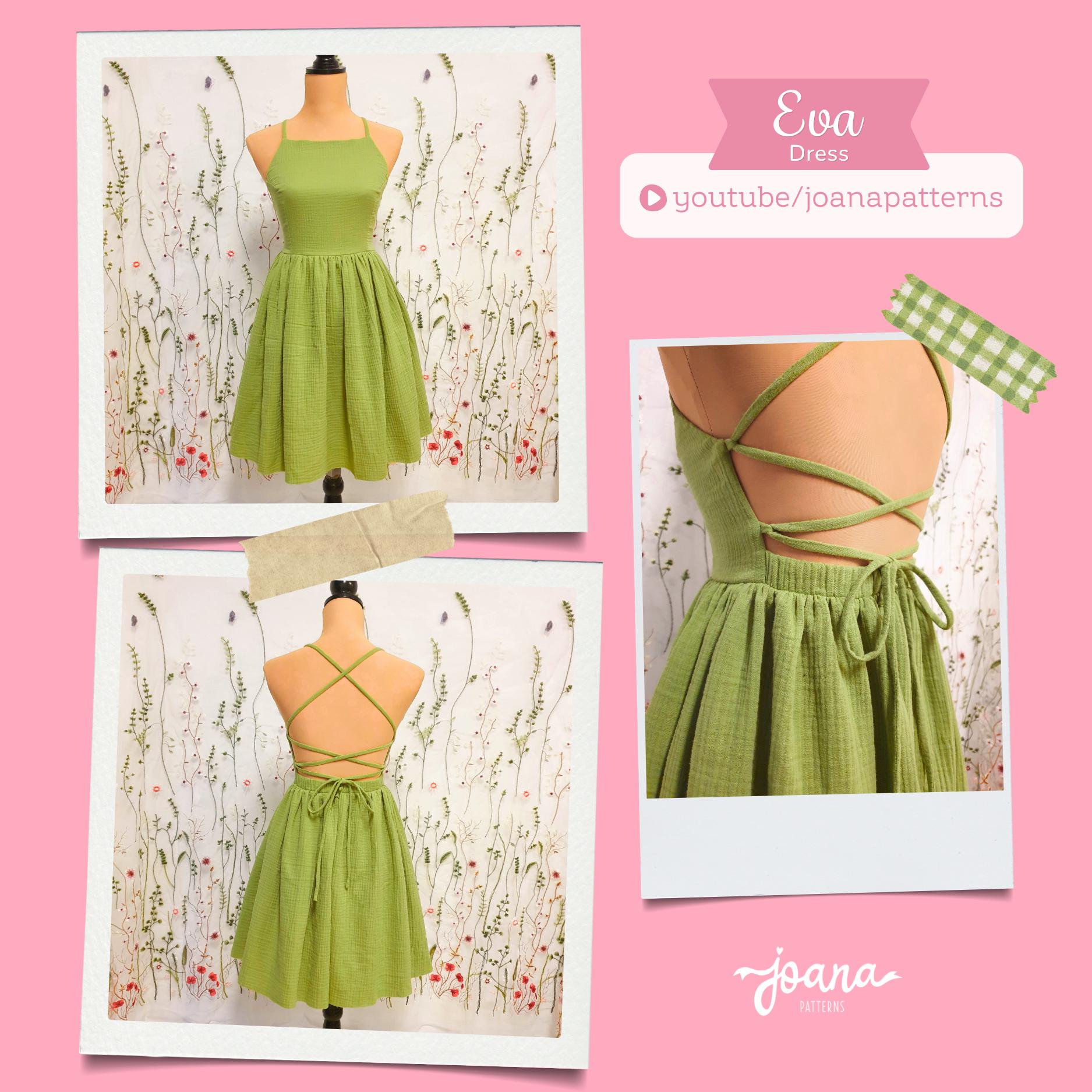criss cross halter dress pattern Sewing for Open Back and Crisscross Straps That Tie/ Peplum Ruffle Top | 14 Sizes | PDF A4-letter-a0 | Easy Pattern EVA filter-price-2000-2999