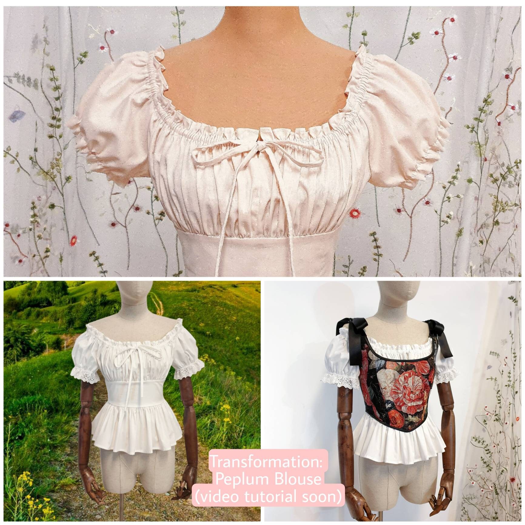 Cottagecore peasant cottagecore dress sewing pattern Etsy