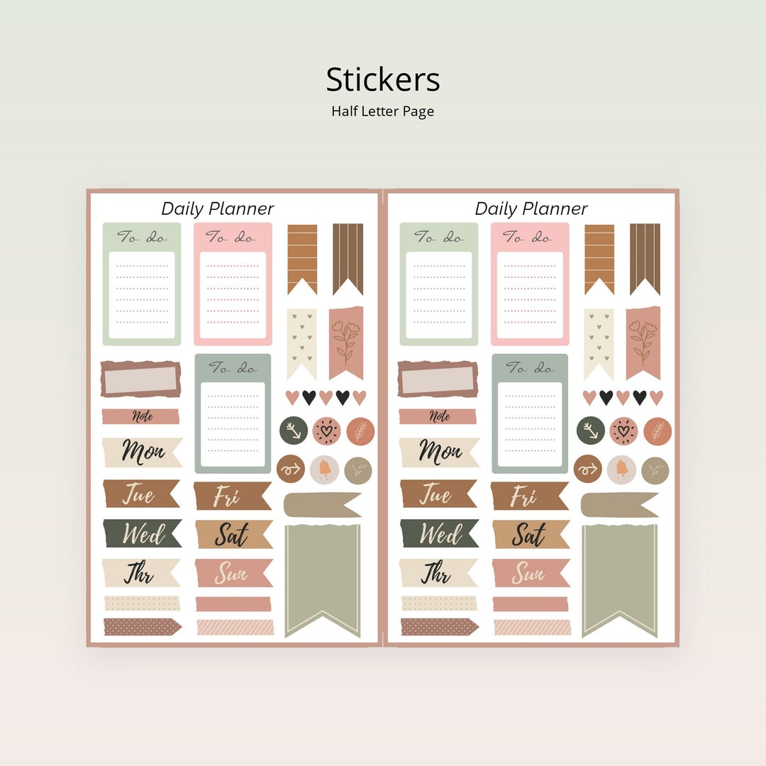 Daily Planner Stickers, Printable Stickers, Cute Sticker Sheets ...