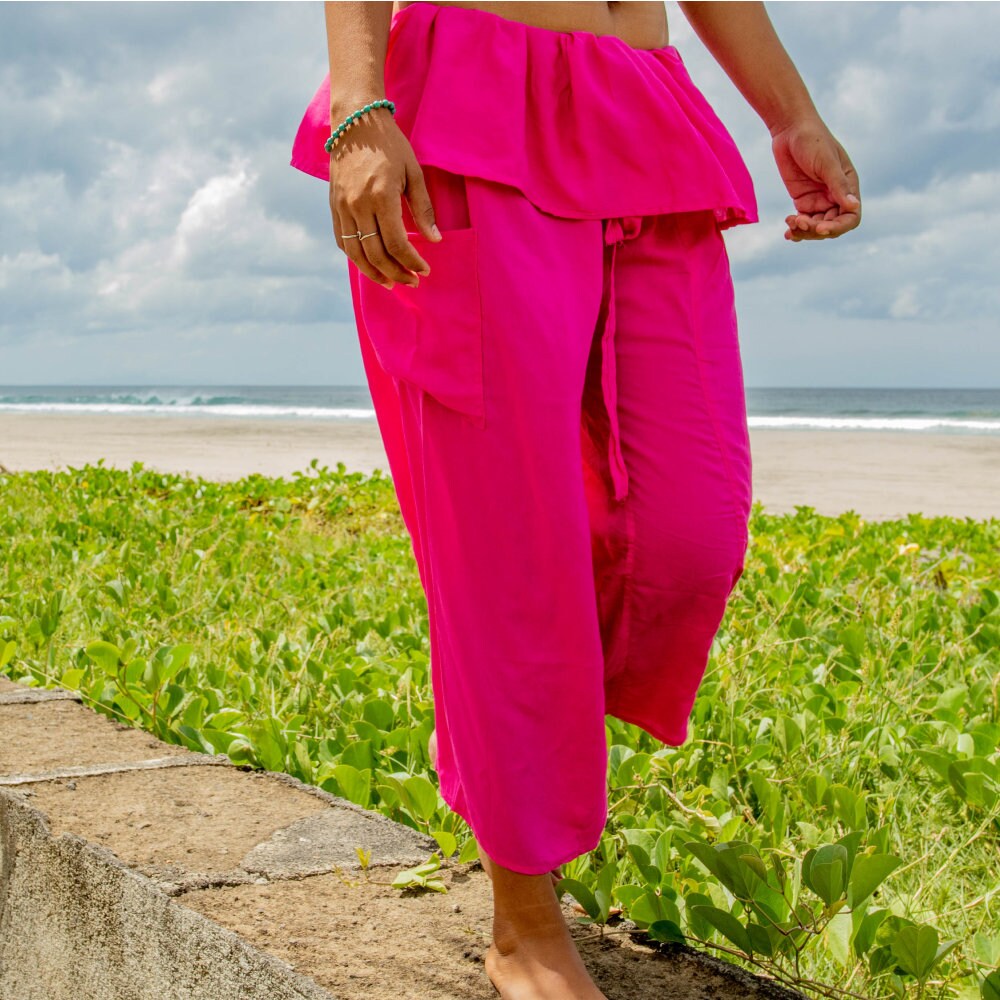 Pink beach pants deals