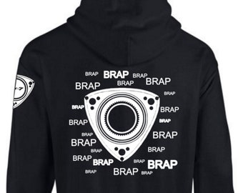 Sudadera personalizada con salpicadura de Brap RX7 Rotary / Sudadera con capucha con motor rotativo / Sudadera personalizada Mazda RX7 / Mazda / Motor rotativo / Rx-7