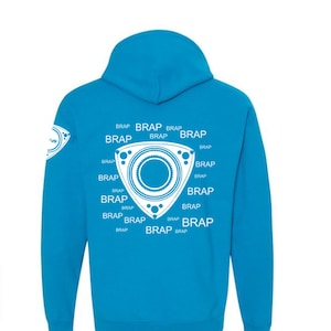 RX8 Rotary Brap Splatter Custom Black Sweatshirt | Rotary Powered RX8 Sweatshirt | Custom Mazda RX8 Sweatshirt | Mazda | Rotary Engine |RX-8