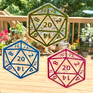 D20 Holografischer Regenbogen Suncatcher