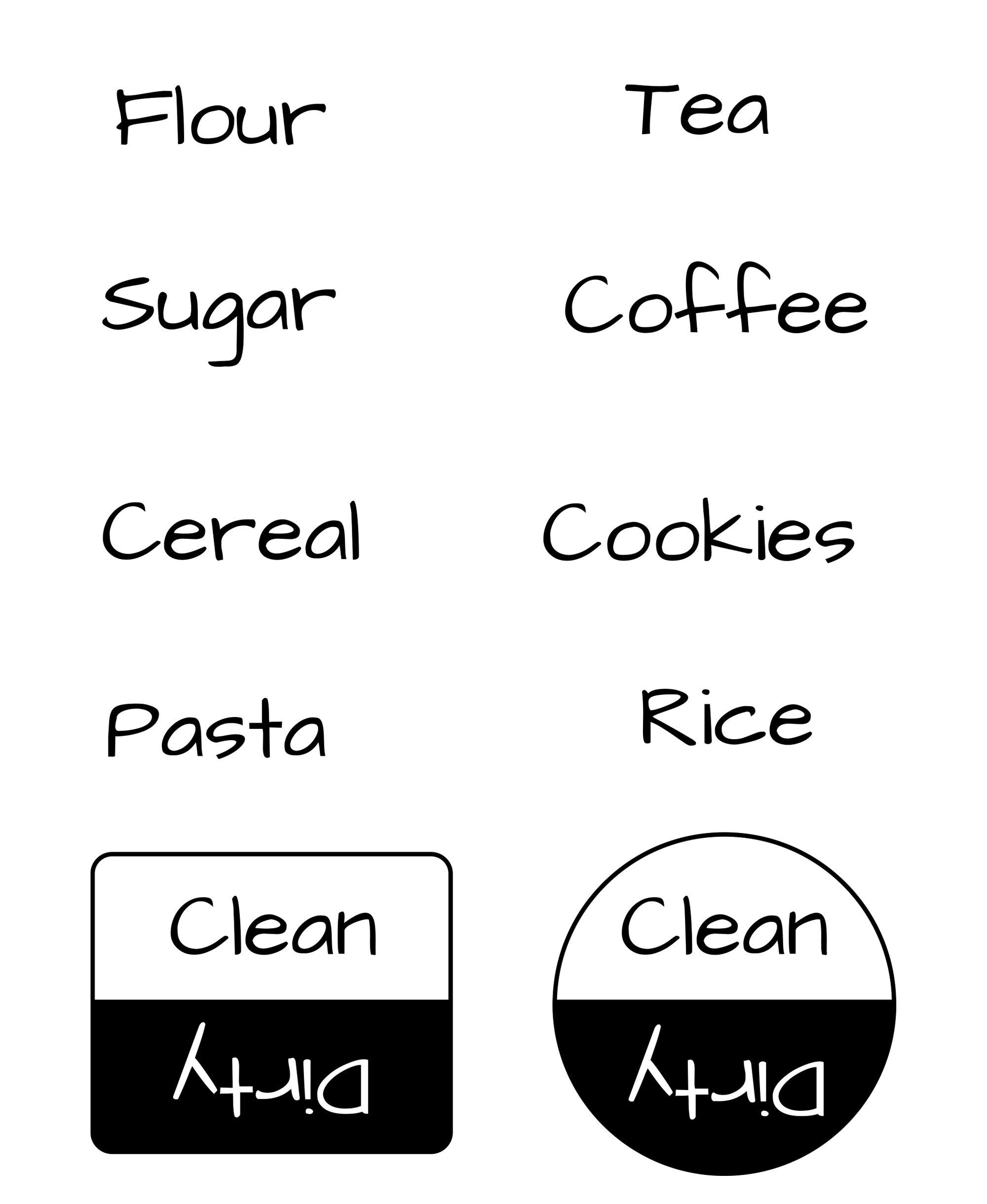 Printable Kitchen Labels Bundle Kitchen Labels SVG Kitchen Etsy