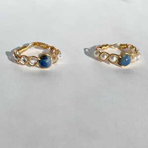 Sodalite Crystal Rings| Braided Rings| Wire wrapped Rings