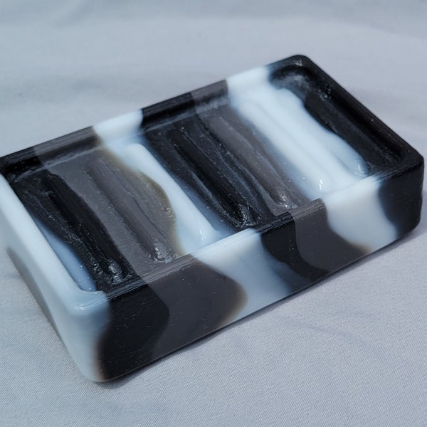 Cast Glass Soap Dish - Monochrome