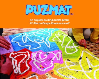 Puzzle Mat Board Games Family Escape Room Game and Gifts - Introducing PUZMAT the family board game of brainteasers, puzzles & variety.