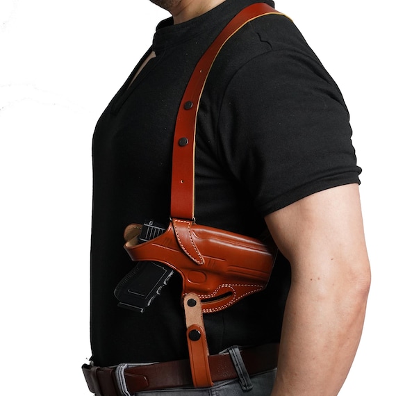 K061 Miami Vice Style Shoulder Holster for GLOCK 17 19 22 23 Right