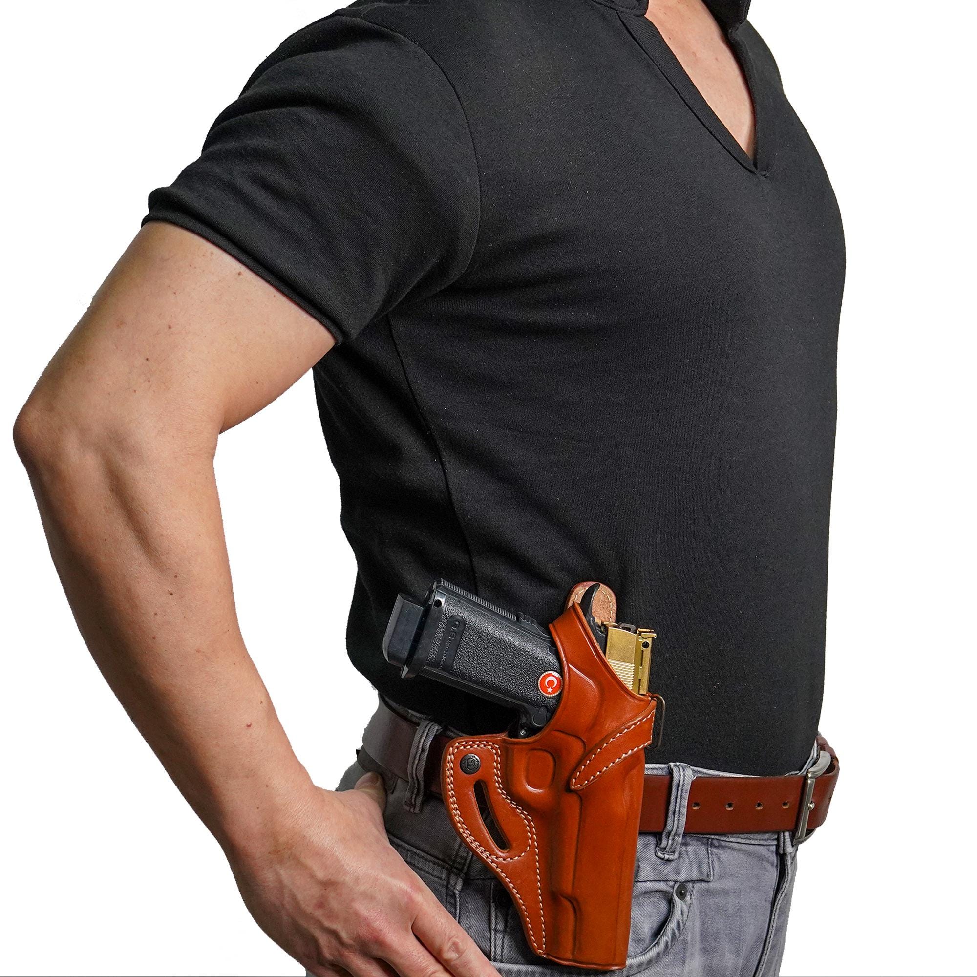 K060 Miami Vice Horizontal Shoulder Holster for Colt 1911 Right