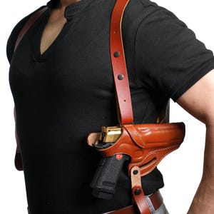 ショルダーホルスター　本革レザー　シューターガンレザー　m1911コルト用 1911 shoulder holster - Etsy 日本