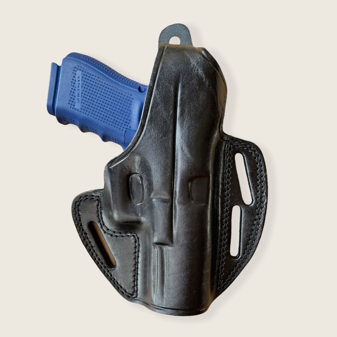 K036 Pancake Leather Holster Thumb Break RH Fits GLOCK 17 19 22 23