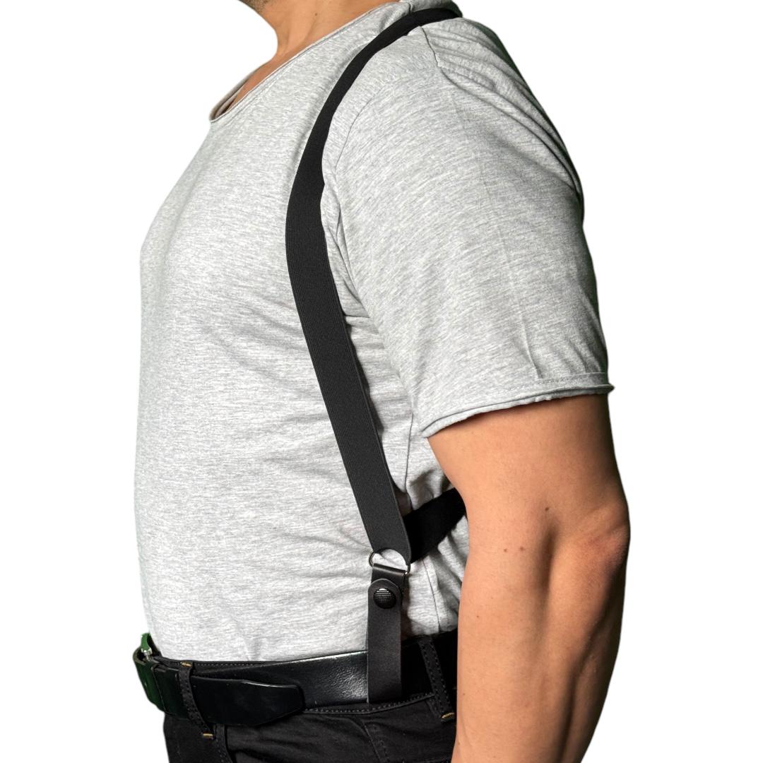 K065 Leather Horizontal Shoulder & Belt Holster (2in1) for Colt
