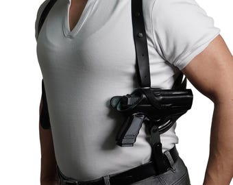 MGC Glory road VICE 革製ショルダーホルスター K060 Miami Vice Horizontal Shoulder Holster for Colt 1911 Right