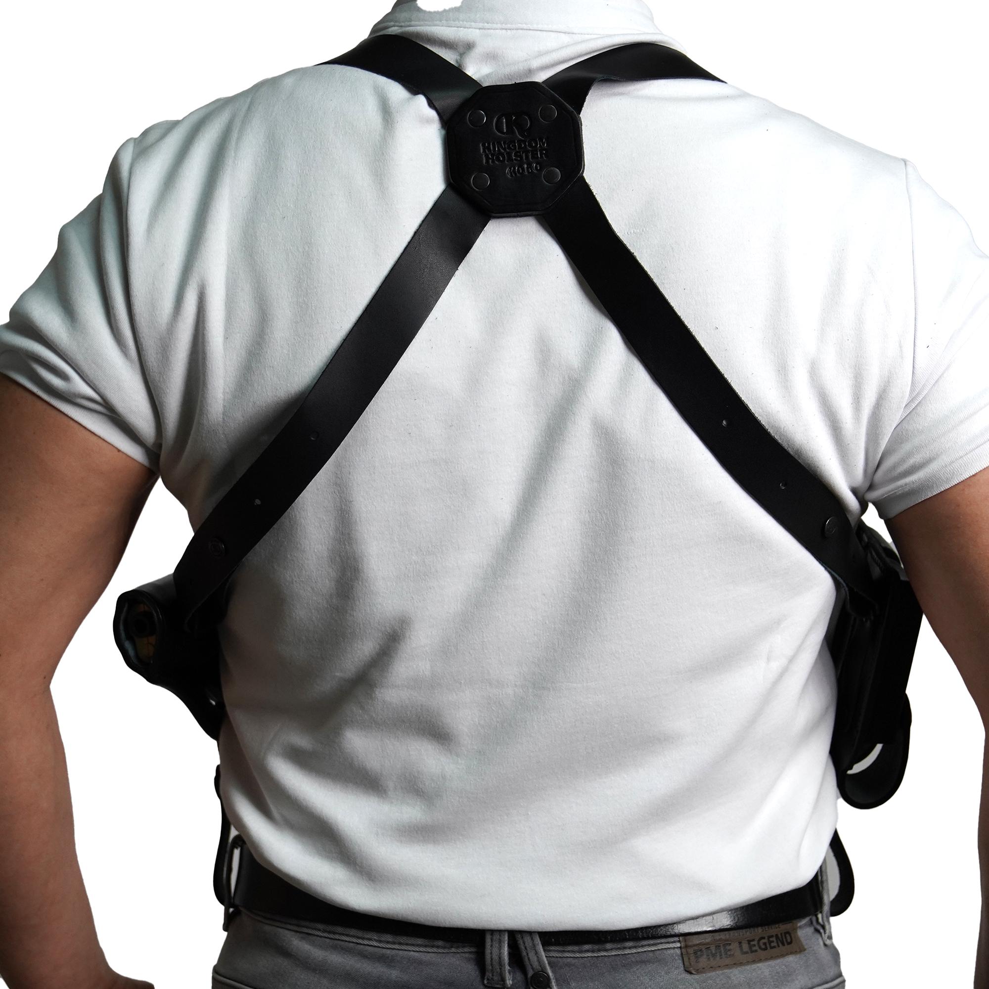 Horizontal Shoulder Holster w/ Mag Case Fits, Beretta 84F 9mm 3.8