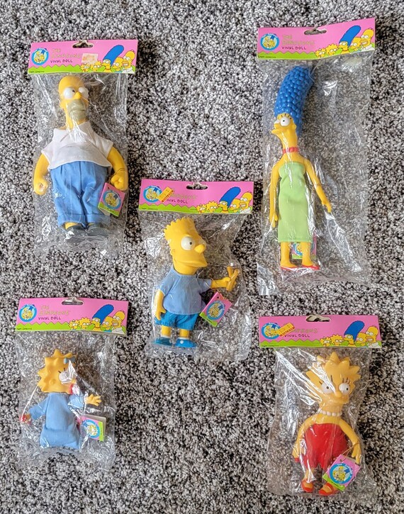 1990 the SIMPSONS Vinyl Doll Set. Complete Sealed Set Etsy