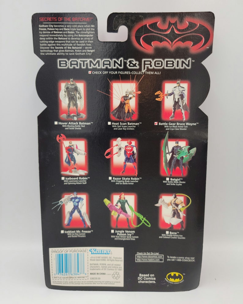 3 Vintage BATMAN and ROBIN Action Figures Bruce Wane, Mr. Freeze