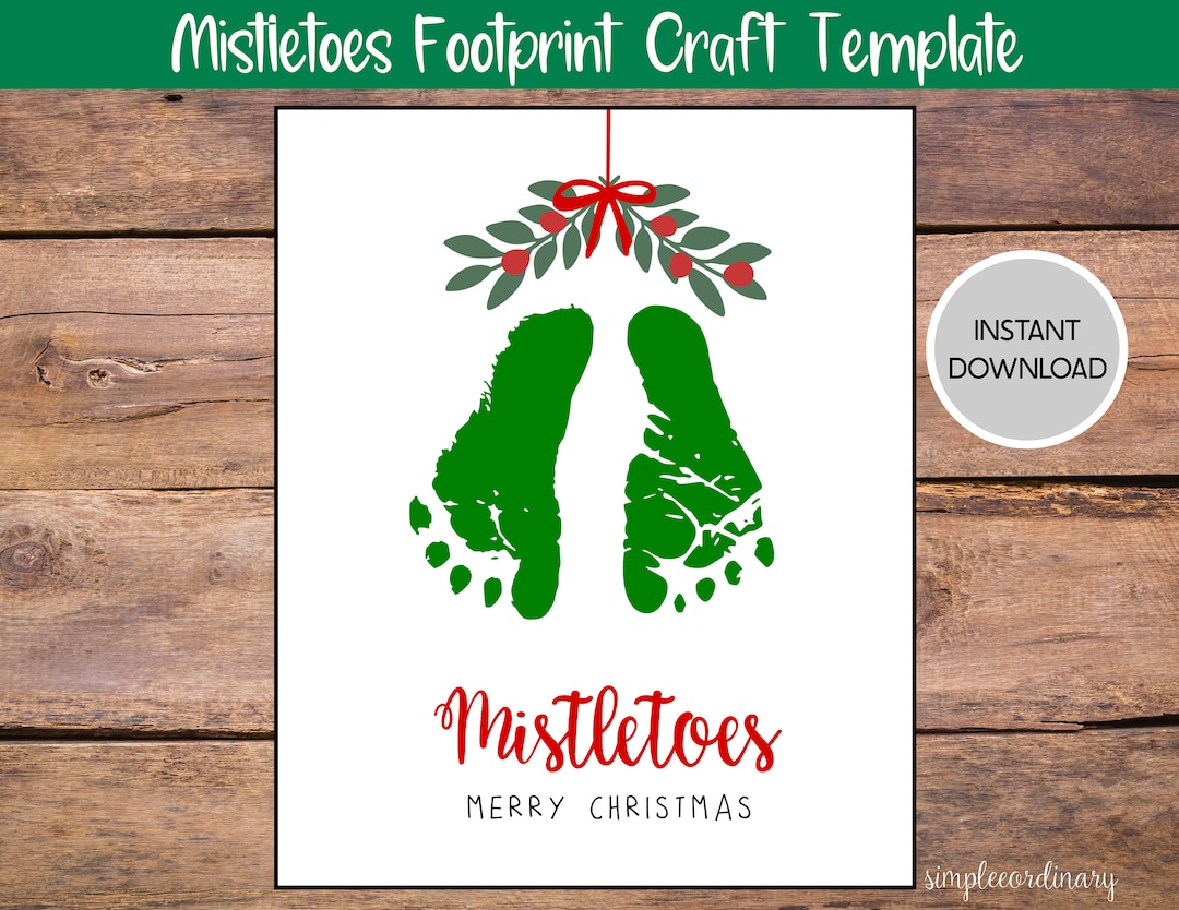 Mistletoes Footprint Crafts Printable - Il 1080xN.5643439678 C5fo 