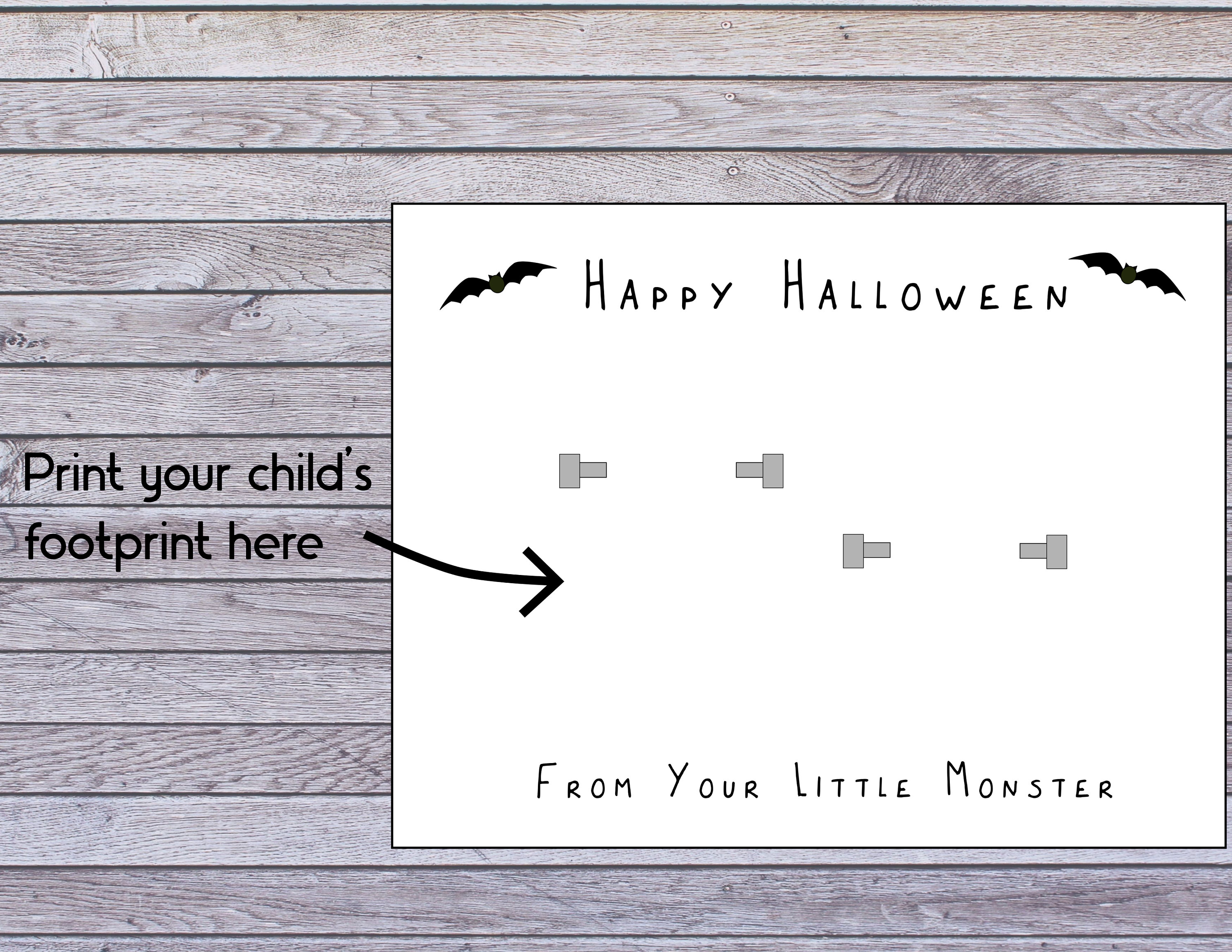 Little Monster Handprint Footprint Craft Template Printable - Etsy
