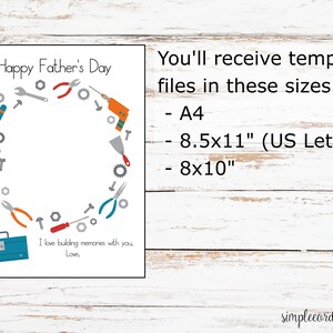 Father's Day Building Memories Handprint Craft, Printable Handprint ...