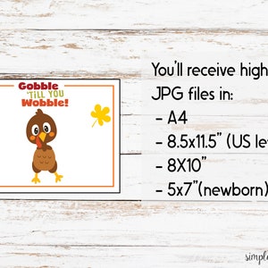Gobble Till You Wobble Handprint Crafts, Printable Footprint Art ...
