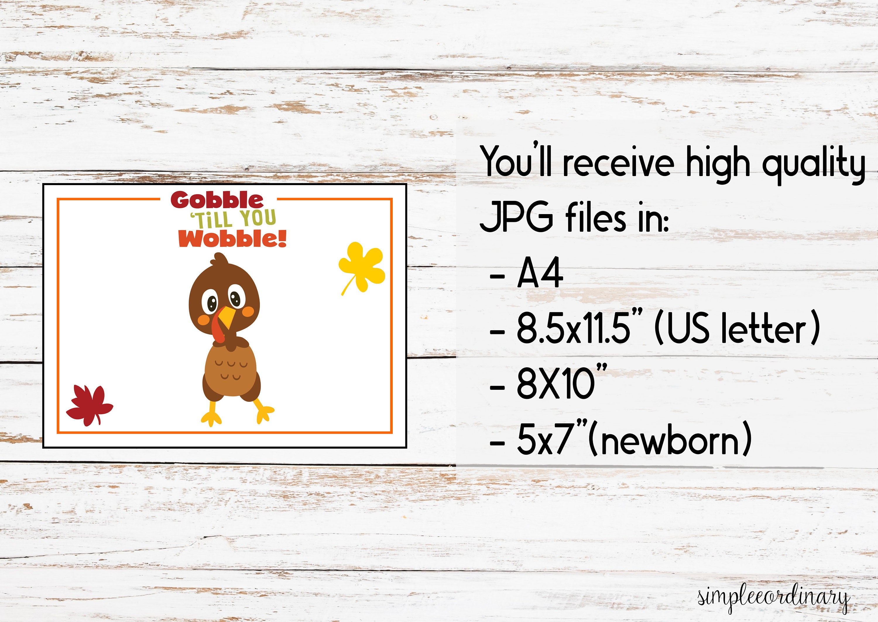 Gobble Till You Wobble Handprint Crafts Printable Footprint - Etsy