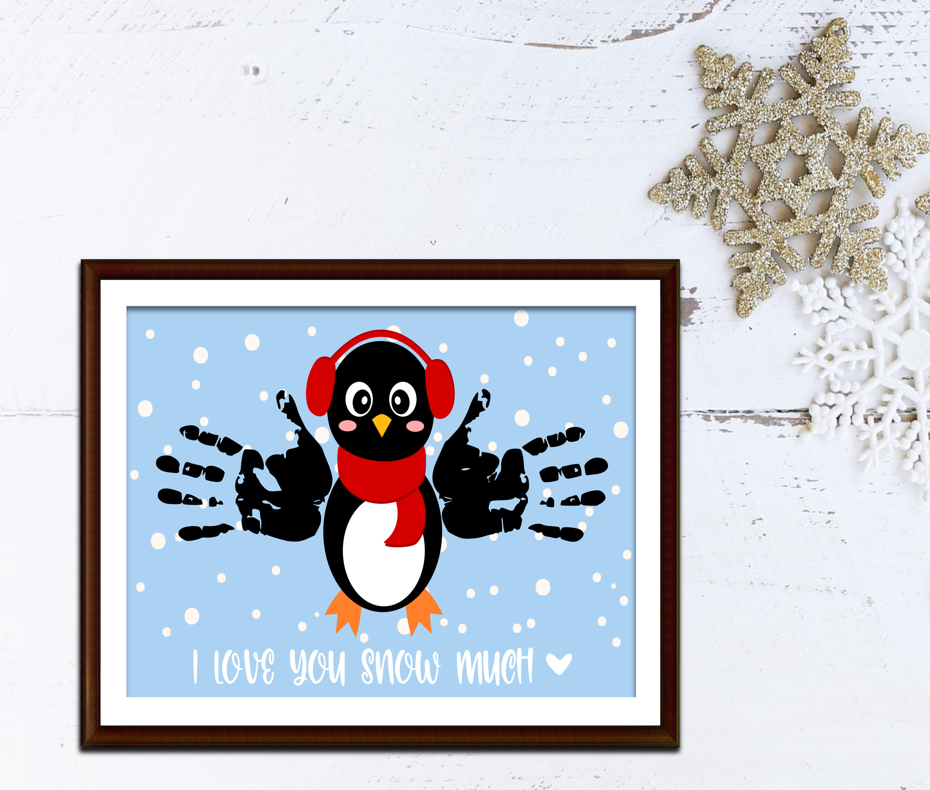 38 Penguin Crafts: Fun and Creative Ideas for the Whole Family 27 Love You Snow Much Winter Handprint Footprint Craft, Winter…