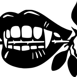 Halloween, Vampire Bite Lips SVG, PNG, EPS, and Dxf  instant digital download.
