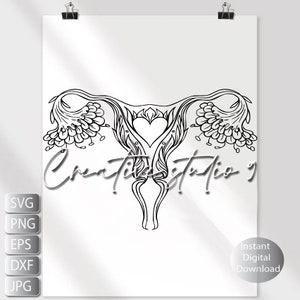 Roe v Wade Uterus Floral  SVG, PNG, EPS, Dxf, Jpg | Feminism Svg | Reproductive Rights  Svg | Women&#39;s Rights Svg | Digital Download