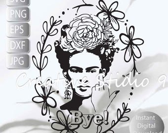 Sacastic humor Frida Khalo Svg, Png, Eps, Dxf,Jpg | Feminist Svg | Empowered Woman | Svg | Digital Download | Silhouette | Cricut