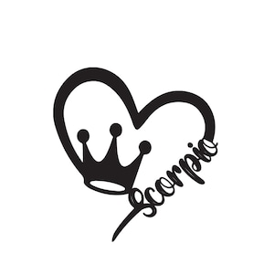 Scorpion Queen Svg, Png, Eps, Dxf design, téléchargement instantané astrologie impression, vectoriel zodiaque silhouette, signe Scorpion, novembre anniversaire design