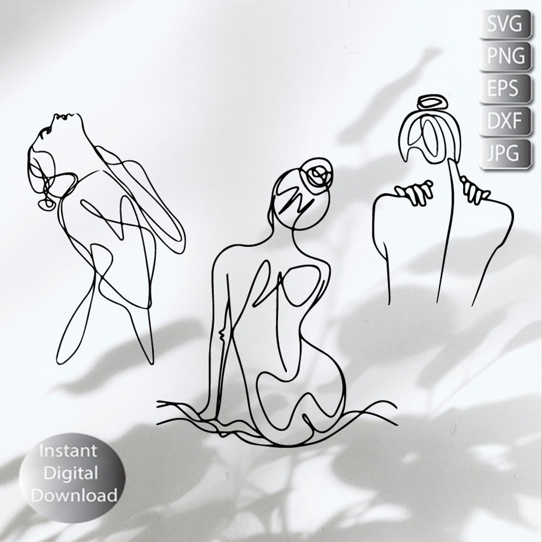Abstract Minimalist Woman Svg, Png, Eps, Dxf, Jpg , Minimalist Line Art ...