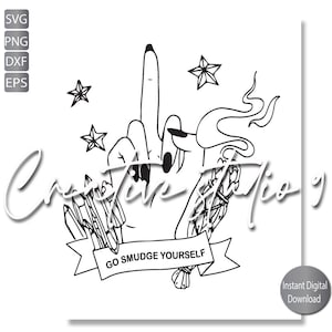 Middle finger Celestial Hand SVG, PNG, EPS, Cut File | Feminist Svg | F*ck You  | Sarcastic Middlefinger  Svg