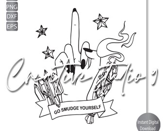 Middle finger Celestial Hand SVG, PNG, EPS, Cut File | Feminist Svg | F*ck You  | Sarcastic Middlefinger  Svg