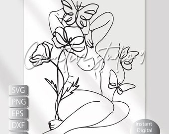 Body Positive Minimalist Cricut Svg, Png, Eps, Dxf, Jpg , Curvy Girl Line Art, Woman, Plus Size Woman ,Instant Digital down Download