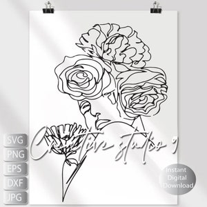 Floral Beauty Svg, Png, eps, Jpg, Eps  | Botanical Woman  Woman Svg | Woman | Instant Digital Download | Silhouette | Cricut|sublimation