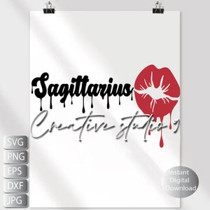 Sagittarius Svg, Png, Eps, printable design, instant download astrology print, vector zodiac svg silhouette,  December birthday design
