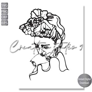 Frida Khalo Feminist Svg, Png, Eps, Dxf,Jpg | Feminist Woman Svg | Empowered Woman | Womens Rights Svg | Digital Download | Cricut