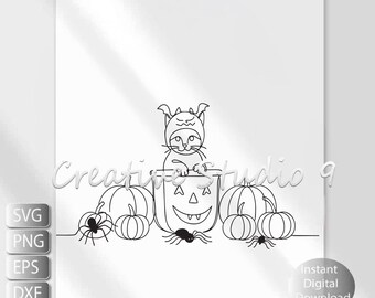 Halloween Cats Pets Svg, Png, Eps, Day of Dead Cat , Skeleton Animals Instant Download