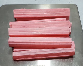 1 pound Pink Selenite Sticks powder coated