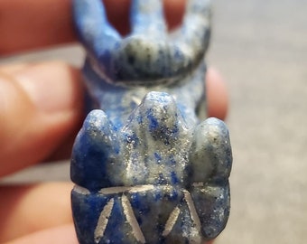 2 1/2" Lapis Lazuli Dragon Head Hand Carved Healing Crystal