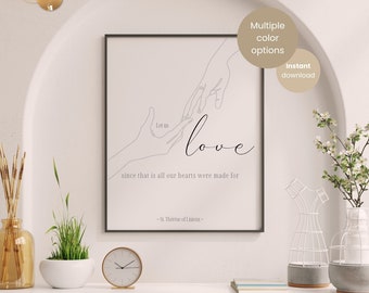 St. Thérèse of Lisieux Quote Catholic Wall Art The Little Flower Christian Quote Wall Decor Digital Wall Art St Therese Quote Catholic Home