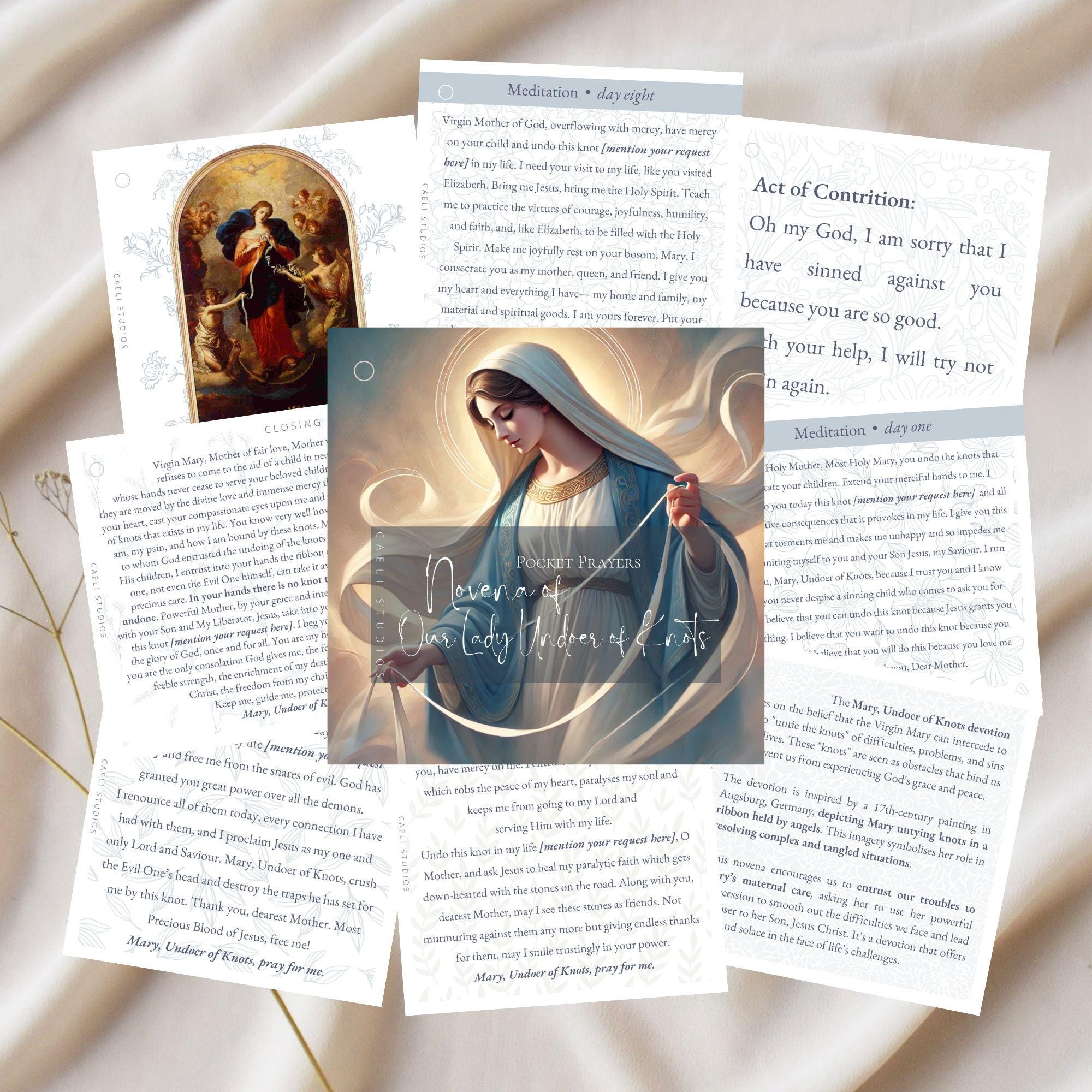 Our Lady Undoer of Knots Printable Prayer Cards Digital Pocket Prayers ...