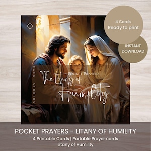 Printable Litany of Humility Booklet Digital Catholic Prayer Guide Pocket-Sized Devotional Instant Download Humility Litany Prayer Catholic