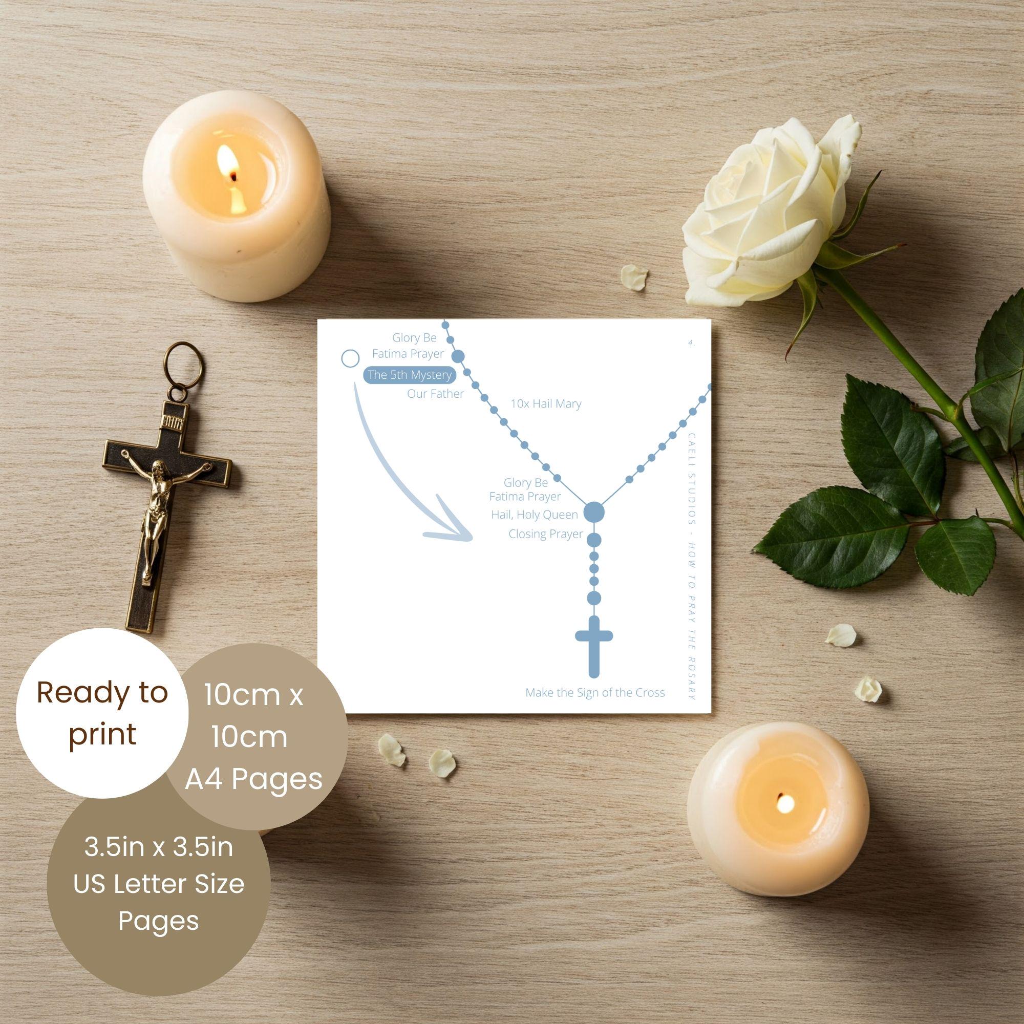 54day Rosary Novena Printable Prayer Booklet Digital Catholic Novena