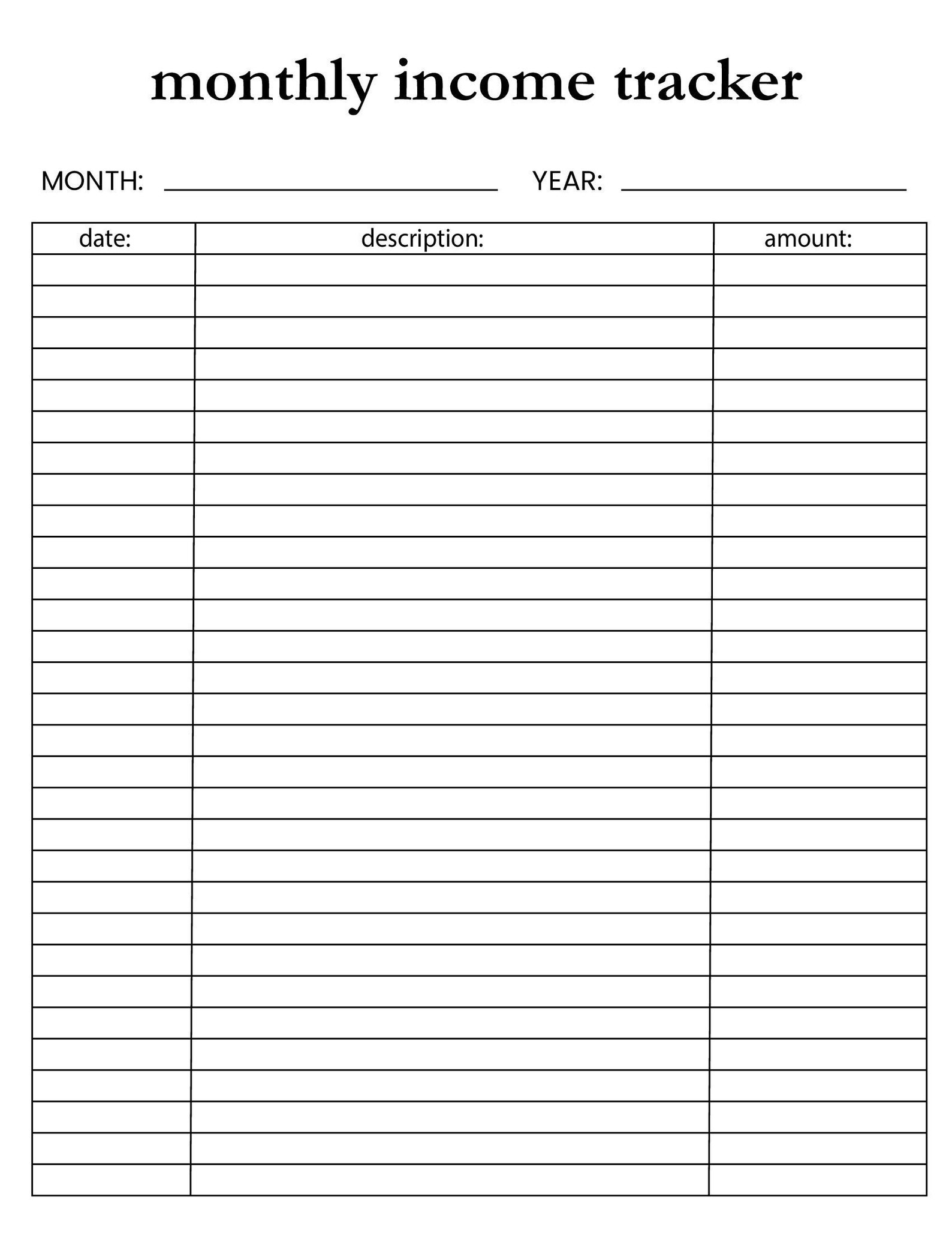 monthly-income-expense-tracker-jpeg-pdf-8x10-instant-etsy