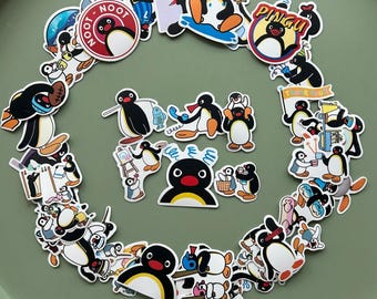 Pegatinas de pingüino Pingu (10 pegatinas kawaii + regalo gratis)